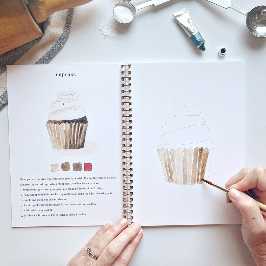 Bake & Paint Watercolor Workbook-300 Treats/Gift-emily lex studio-Hello Friends Boutique-Woman's Fashion Boutique Located in Traverse City, MI