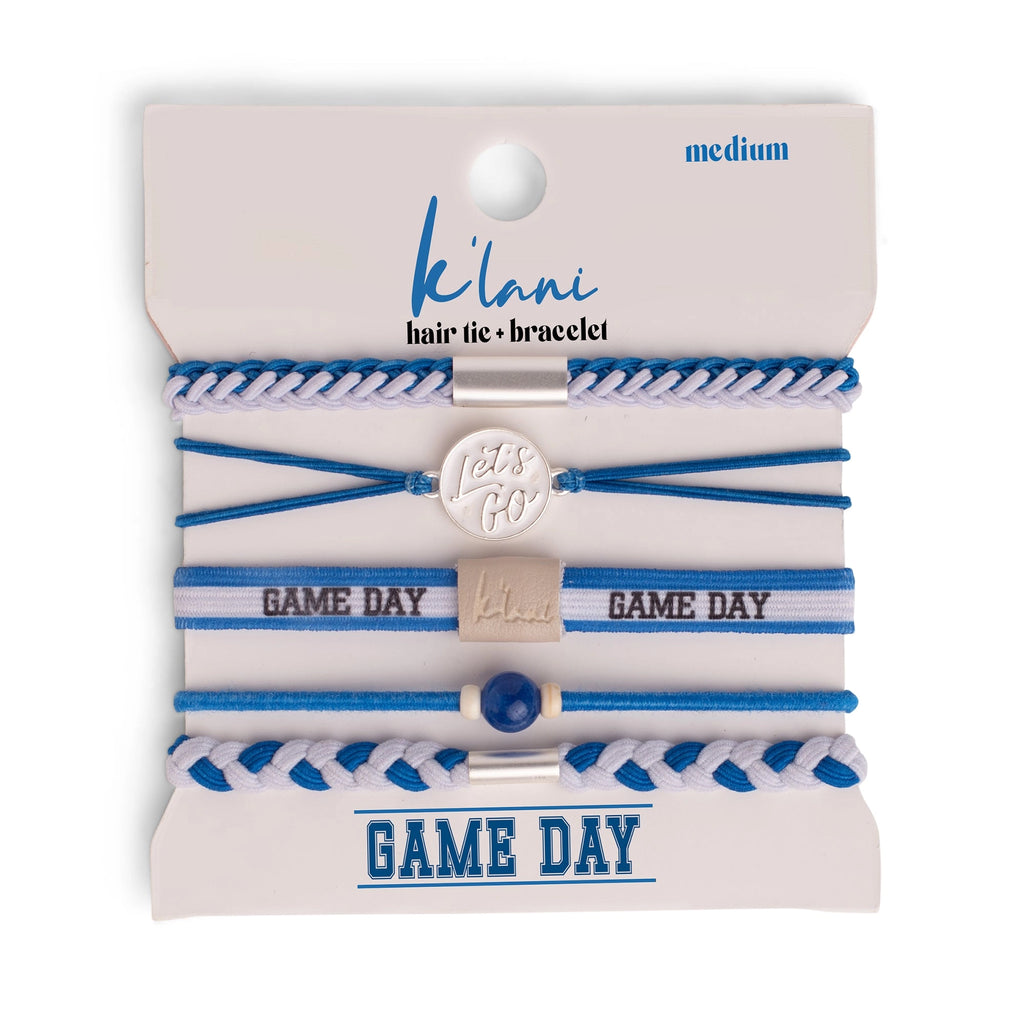 K'Lani Bracelets - Game Day Blue/White-240 Jewelry-K'Lani-Hello Friends Boutique-Woman's Fashion Boutique Located in Traverse City, MI