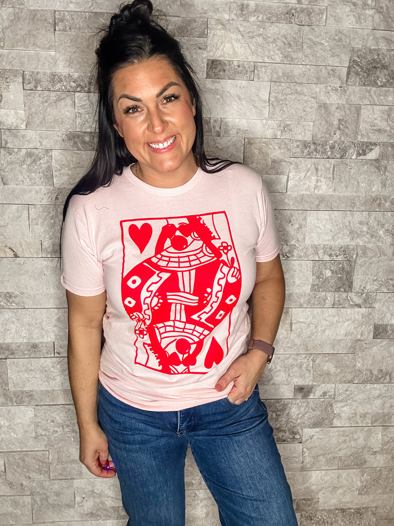 Queen Of Hearts Tee (S-3XL)-130 Graphic Tees-FOX & OWL-Hello Friends Boutique-Woman's Fashion Boutique Located in Traverse City, MI