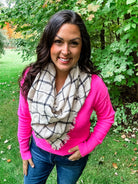 Black and Cream Scarf-280 Other Accessories-hello-friends-boutique-Hello Friends Boutique-Woman's Fashion Boutique Located in Traverse City, MI