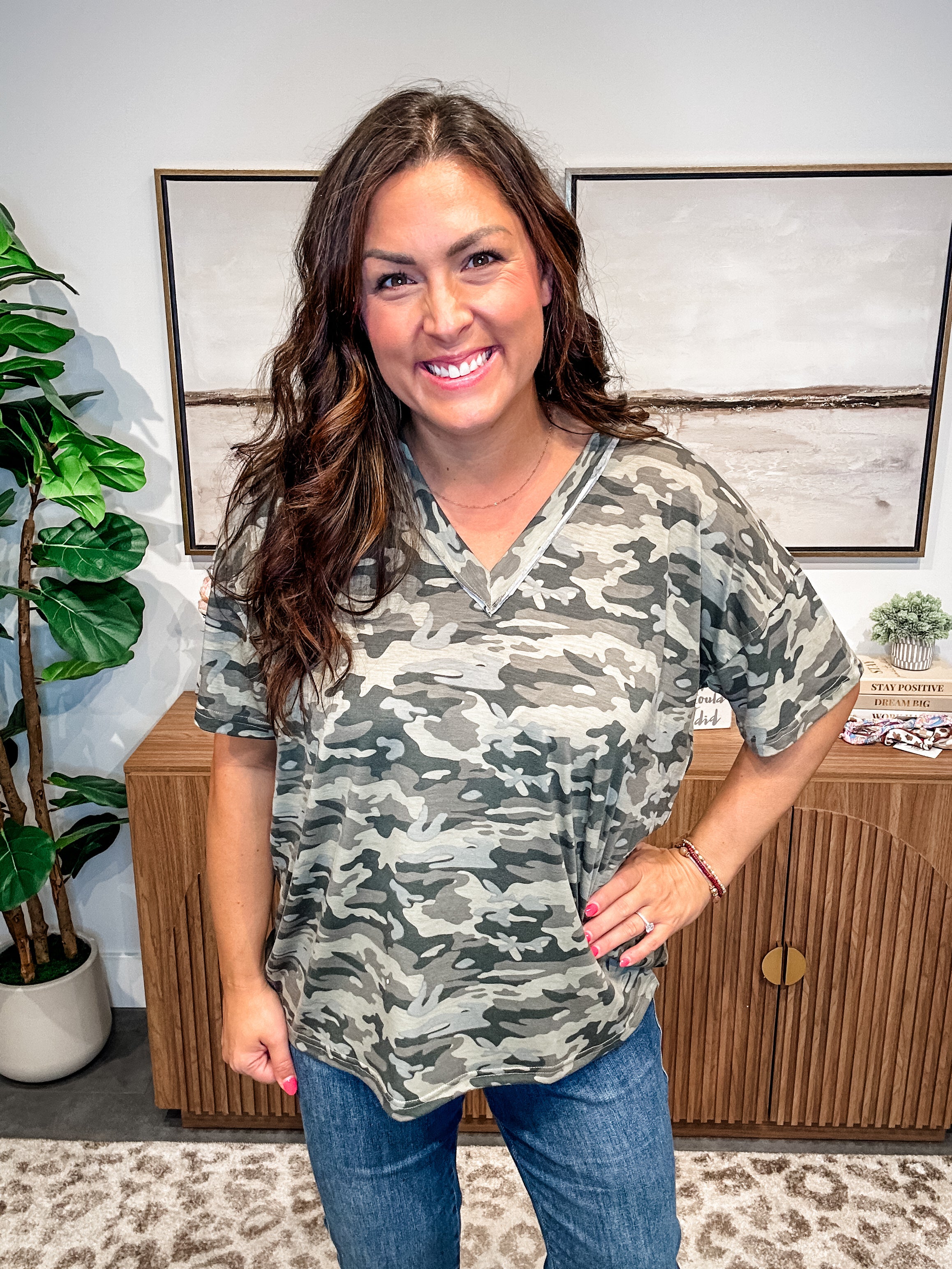 Laidback Luxe Stonewash Tee (S-L)-100 Short Sleeve-POL-Hello Friends Boutique-Woman's Fashion Boutique Located in Traverse City, MI