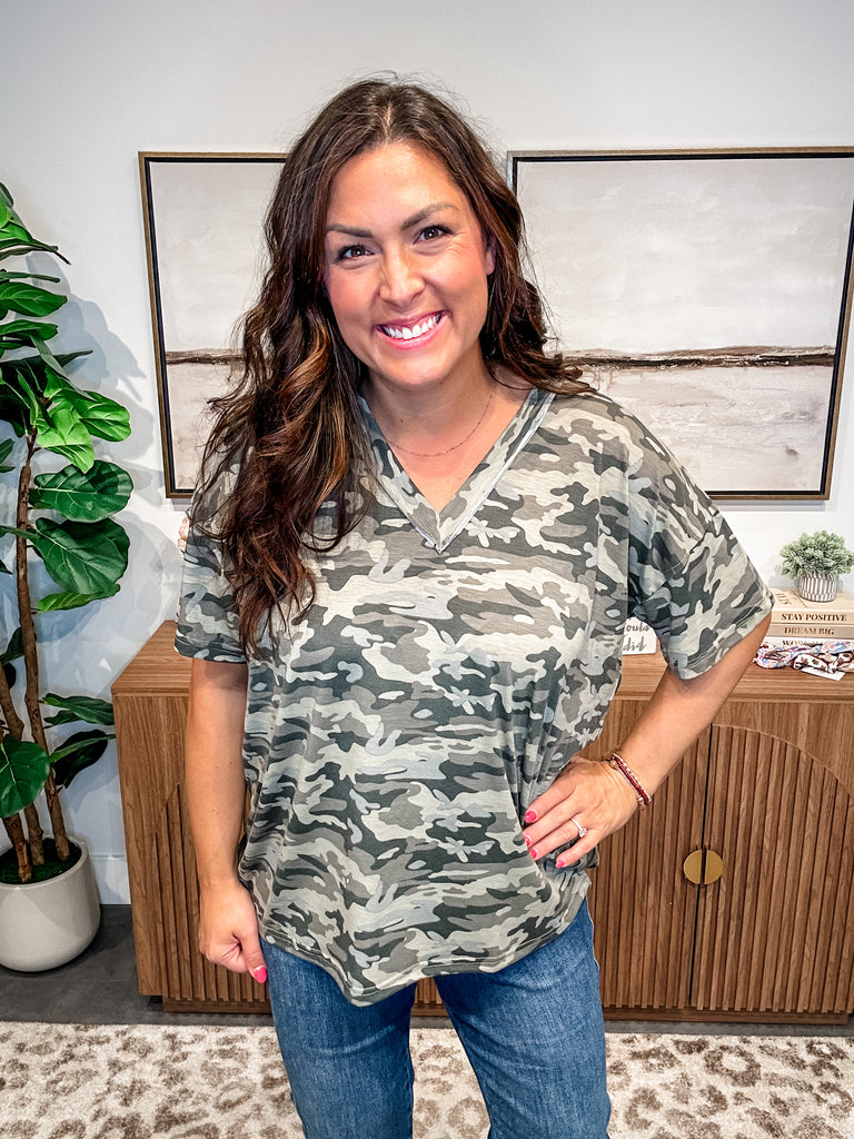 Laidback Luxe Stonewash Tee (S-L)-100 Short Sleeve-POL-Hello Friends Boutique-Woman's Fashion Boutique Located in Traverse City, MI