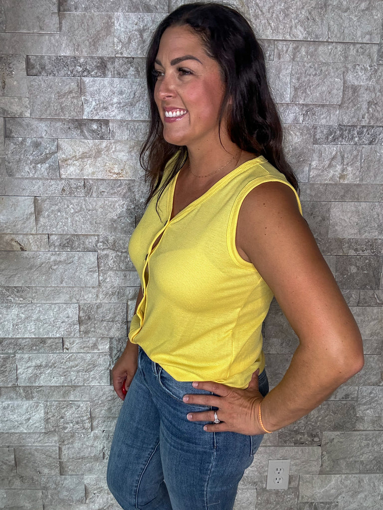 Happy To Be Here Top (S-L)-120 Sleeveless-7th Ray-Hello Friends Boutique-Woman's Fashion Boutique Located in Traverse City, MI