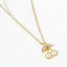Gold-Dipped Cherry Charm Necklace-240 Jewelry-Fashion City-Hello Friends Boutique-Woman's Fashion Boutique Located in Traverse City, MI