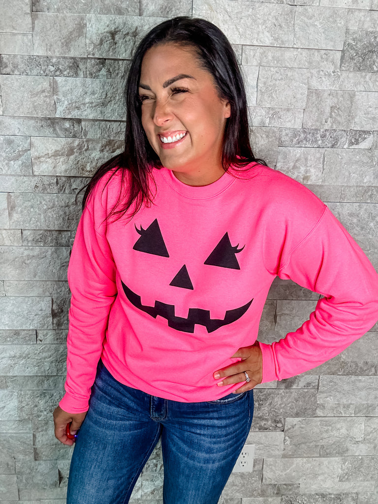 Happy Pumpkin Sweatshirt (S-3XL)-130 Graphic Tees-FOX & OWL-Hello Friends Boutique-Woman's Fashion Boutique Located in Traverse City, MI