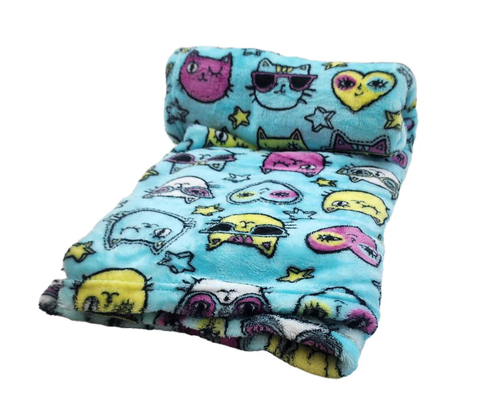 Kids Fleece Blanket in Cool Cats-300 Treats/Gift-Wolf Essentials - faire-Hello Friends Boutique-Woman's Fashion Boutique Located in Traverse City, MI