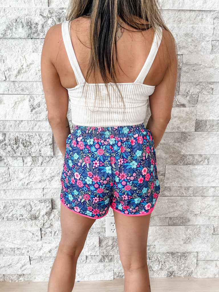Watch Me Bloom Floral Everyday Shorts (S-3XL)-220 Shorts/Skirts/Skorts-Jess Lea Wholesale-Hello Friends Boutique-Woman's Fashion Boutique Located in Traverse City, MI