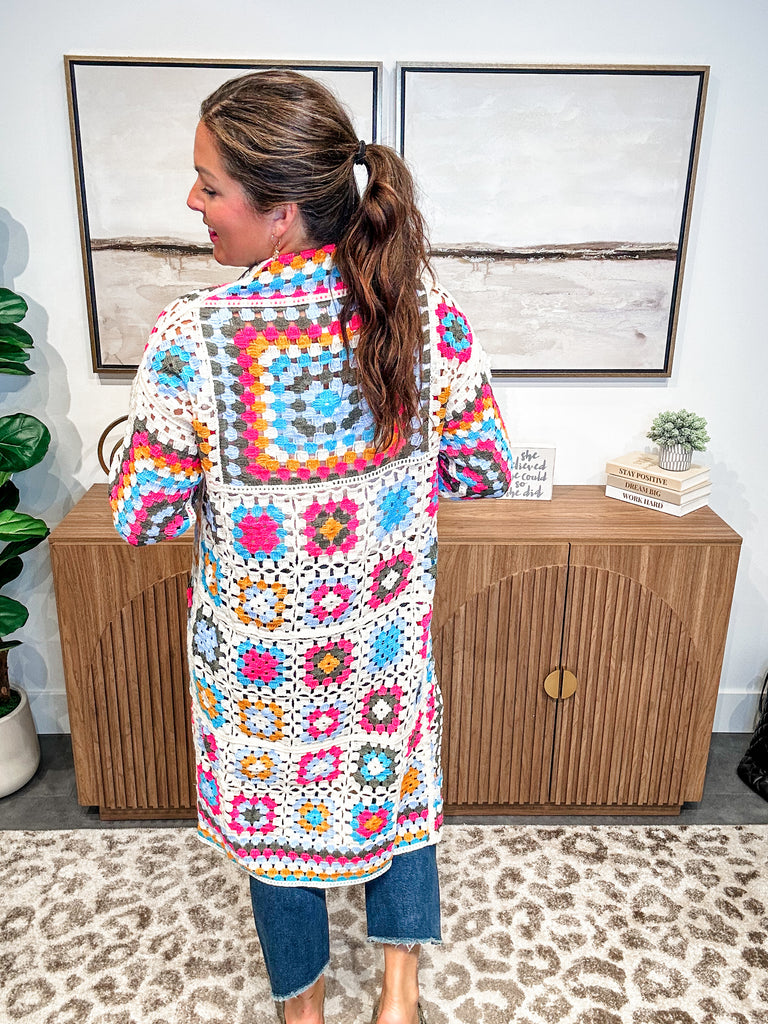 Summer Solstice Cardigan in Multi (S-L)-160 Cardigans/Kimonos-POL-Hello Friends Boutique-Woman's Fashion Boutique Located in Traverse City, MI
