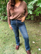 Walk This Way Button Fly Jeans (0-24W)-200 Denim-Judy Blue-Hello Friends Boutique-Woman's Fashion Boutique Located in Traverse City, MI