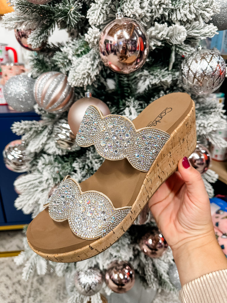 Corky's Clear Make a Toast Wedges (7-11)-250 Shoes-Corky's Footwear-Hello Friends Boutique-Woman's Fashion Boutique Located in Traverse City, MI