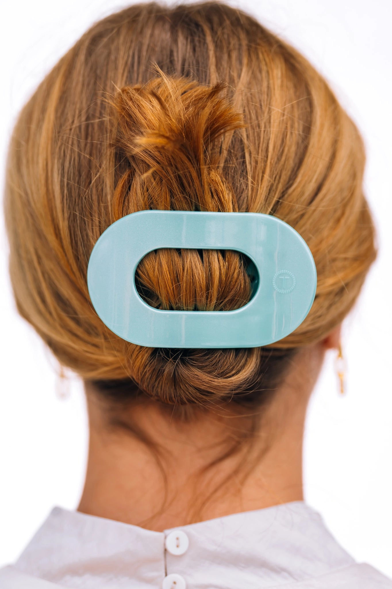 Round Flat Hair Clip | Totally Turquoise-290 Beauty-faire - TELETIES-Hello Friends Boutique-Woman's Fashion Boutique Located in Traverse City, MI