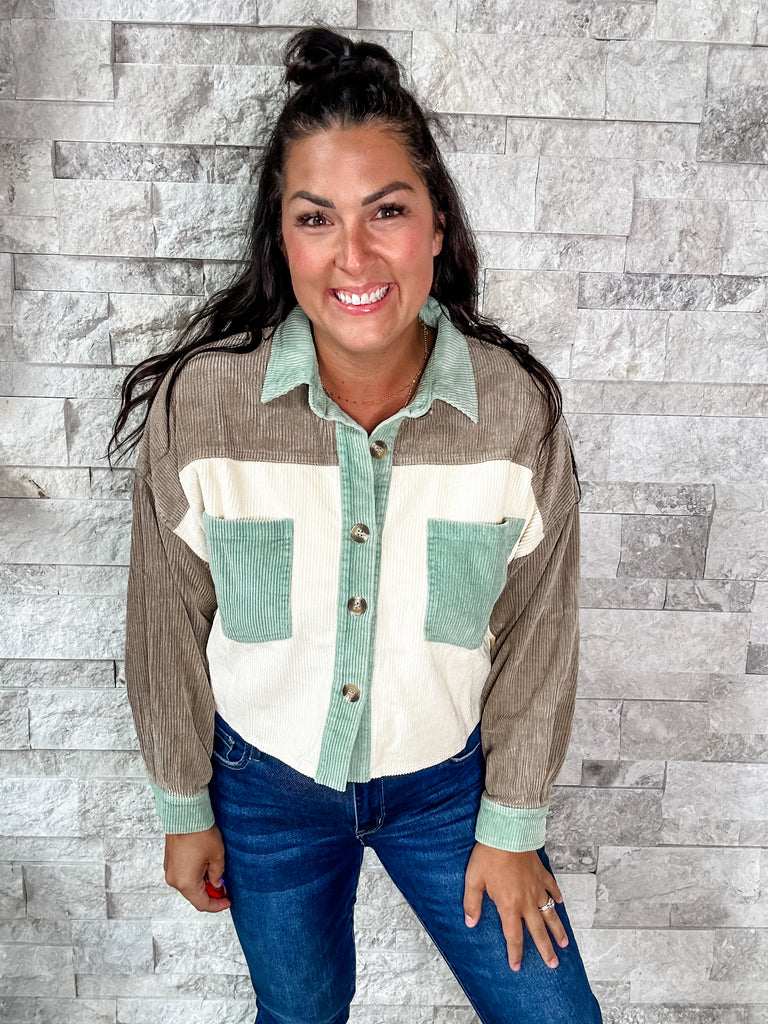 Be Original Jacket in Sage (S-XL)-170 Jackets-Bibi-Hello Friends Boutique-Woman's Fashion Boutique Located in Traverse City, MI