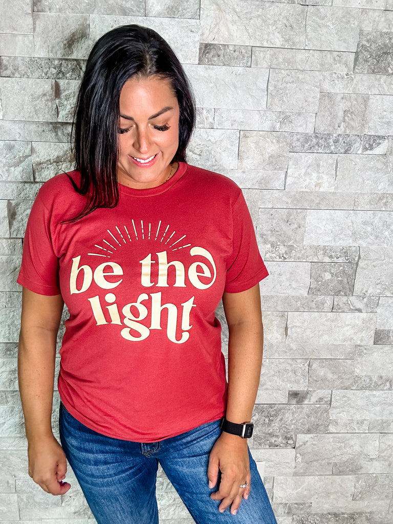 Be The Light Tee (S-3XL)-130 Graphic Tees-FOX & OWL-Hello Friends Boutique-Woman's Fashion Boutique Located in Traverse City, MI