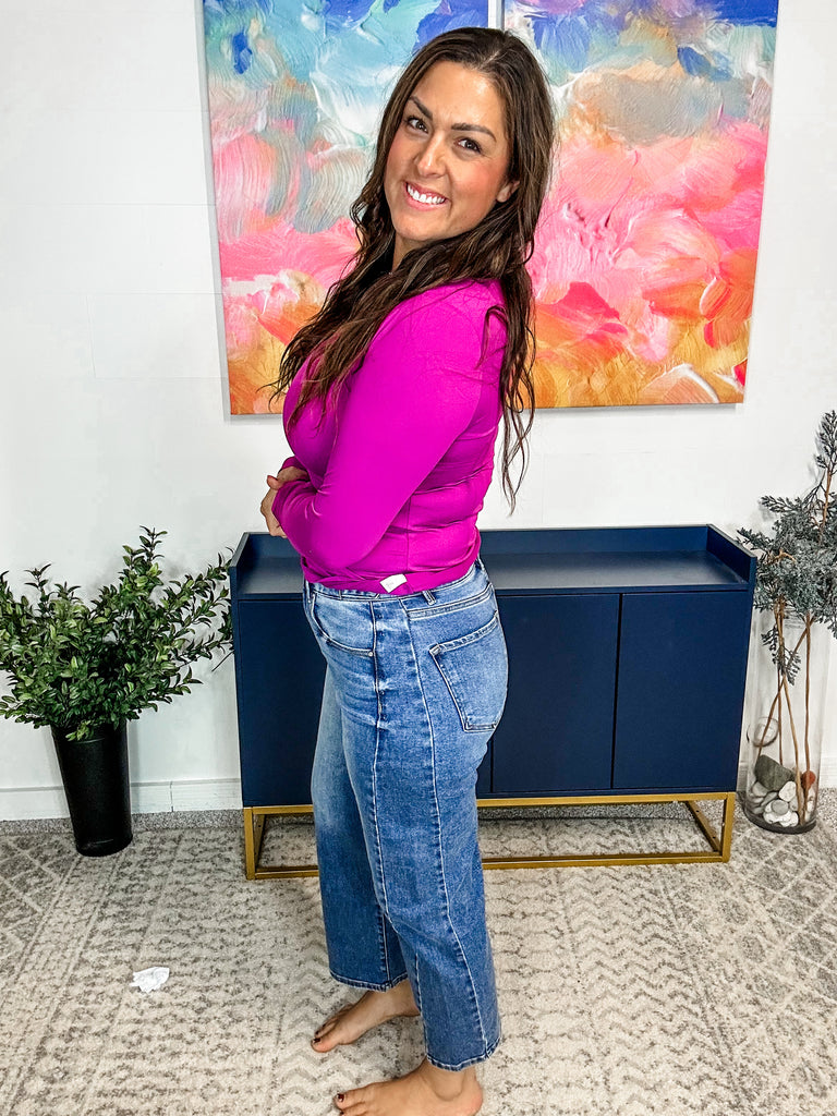 Skyline Crop Barrel Jeans (0-15, 1X-3X)-200 Denim-RISEN-Hello Friends Boutique-Woman's Fashion Boutique Located in Traverse City, MI