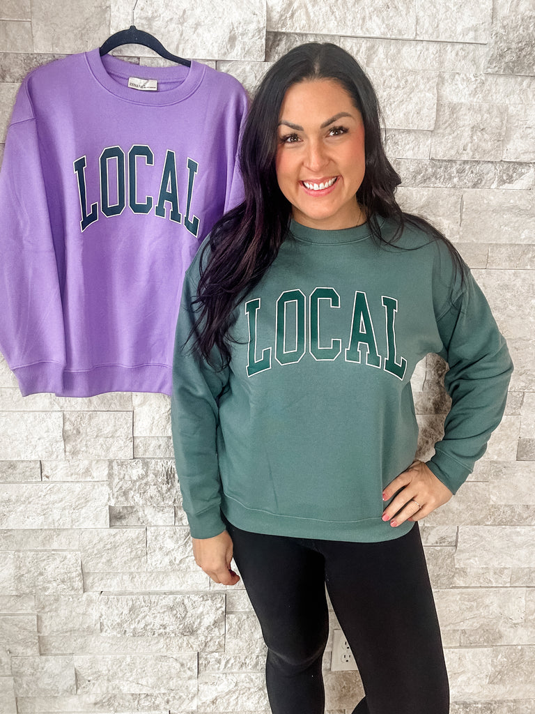 Locals Only Sweatshirt (S-L)-140 Sweaters-Zenana-Hello Friends Boutique-Woman's Fashion Boutique Located in Traverse City, MI