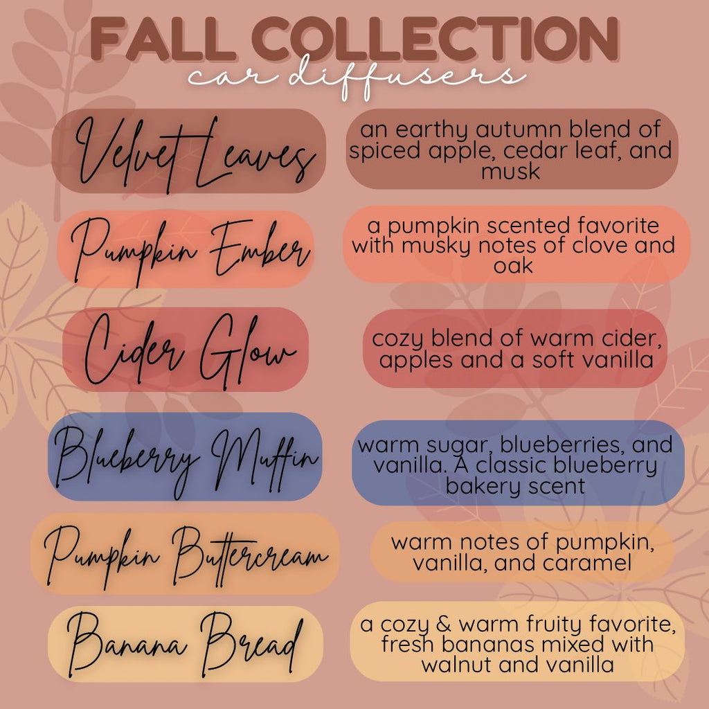 Fall Car Diffuser-300 Treats/Gift-Scented by Elle-Hello Friends Boutique-Woman's Fashion Boutique Located in Traverse City, MI