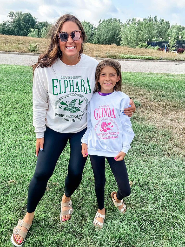 Elphaba OR Glinda Youth (XS-XL) & Adult Sweatshirt (S-2XL)-150 Sweatshirts/Hoodies-Poppy & Pine-Hello Friends Boutique-Woman's Fashion Boutique Located in Traverse City, MI