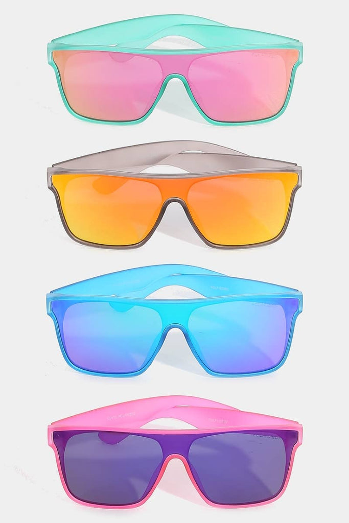 Polarized Shield Lens Sunglasses-300 Treats/Gift-Collections by Fame Accessories-Hello Friends Boutique-Woman's Fashion Boutique Located in Traverse City, MI