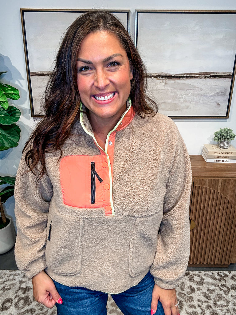 Weekend Wanderer Pullover in Desert Sand (S-XL)-140 Sweaters-LovLov-Hello Friends Boutique-Woman's Fashion Boutique Located in Traverse City, MI
