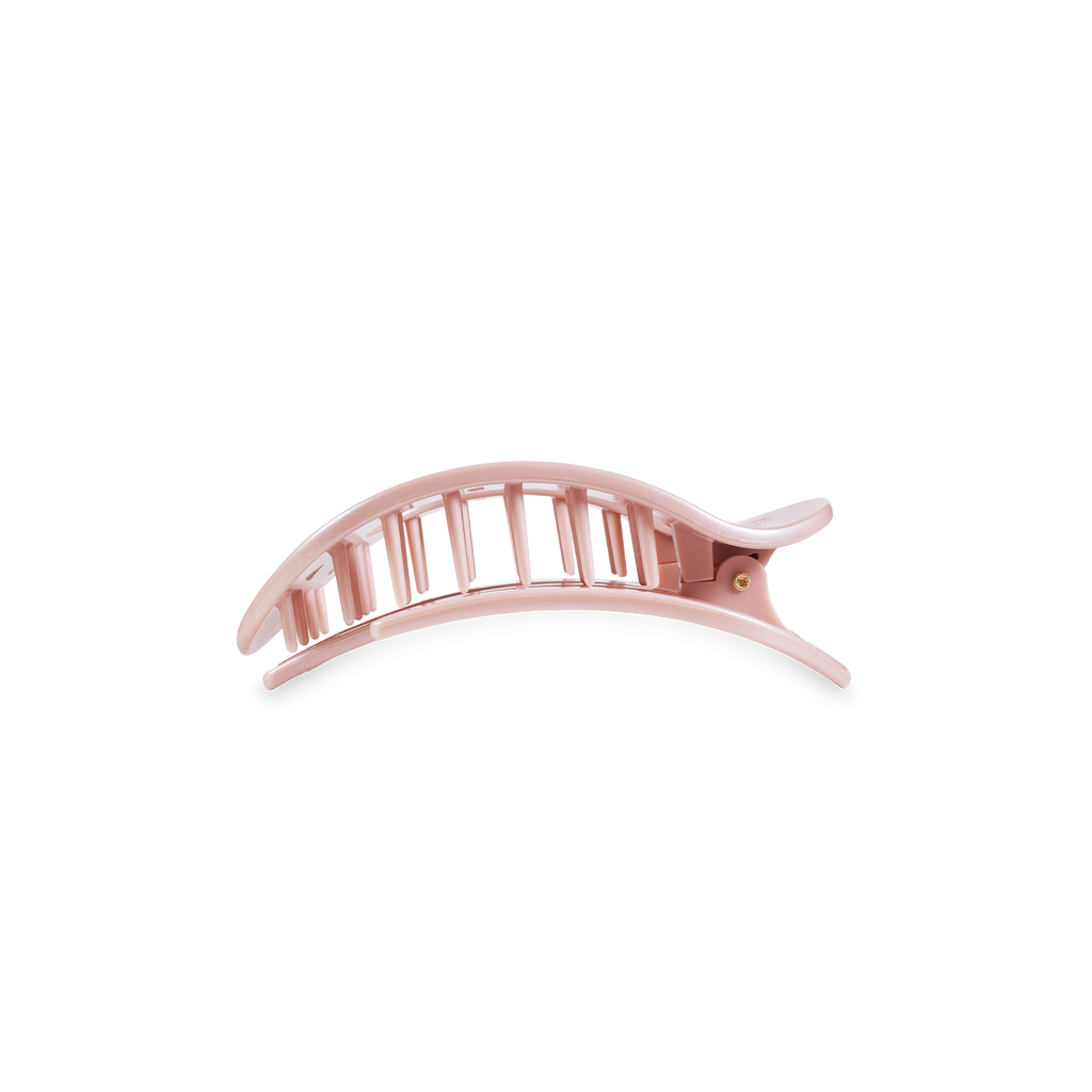 Round Flat Hair Clip | Pearly Pink-290 Beauty-faire - TELETIES-Hello Friends Boutique-Woman's Fashion Boutique Located in Traverse City, MI