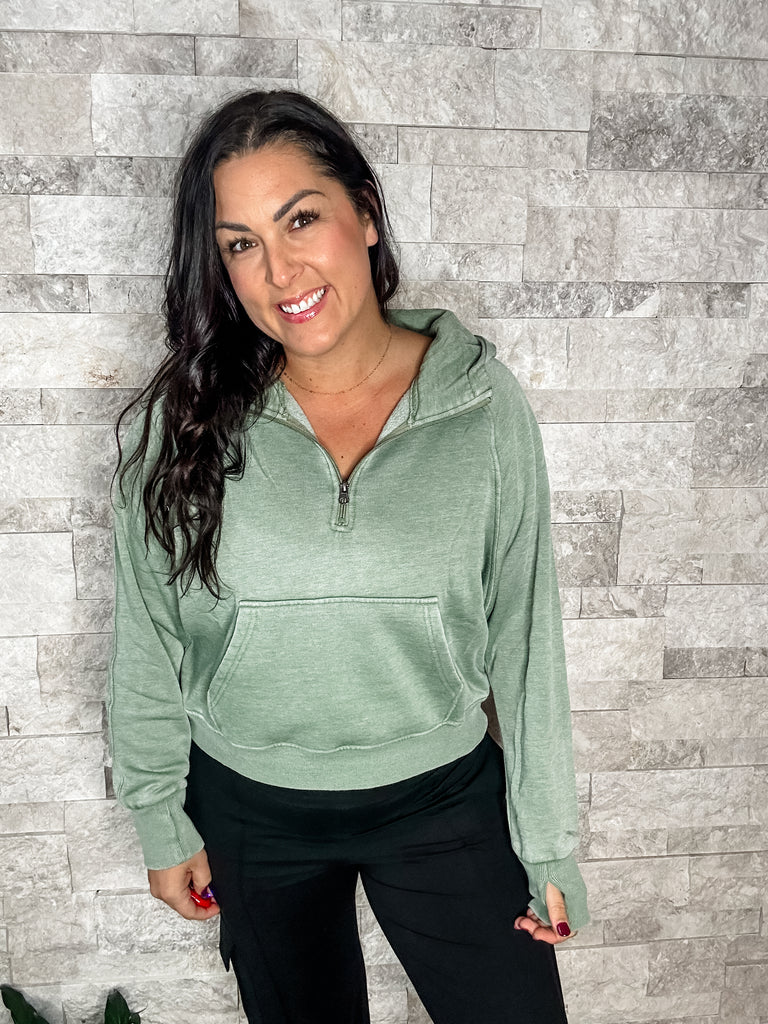 Fall Easy Does It Pullover in Green (S/M-3XL)-140 Sweaters-Blakeley-Hello Friends Boutique-Woman's Fashion Boutique Located in Traverse City, MI