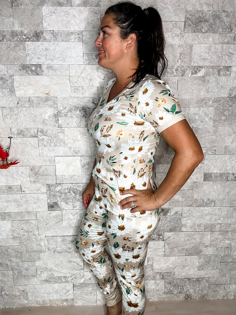 Fall Daisy Jogger PJ Set (S-3XL)-110 Long Sleeves-Shirley & Stone-Hello Friends Boutique-Woman's Fashion Boutique Located in Traverse City, MI