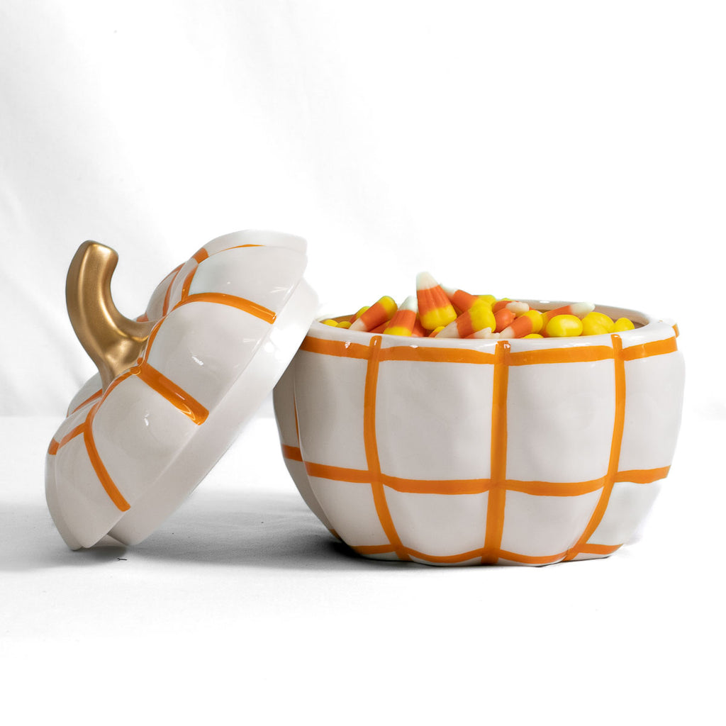 Monica Pumpkin Candy Dish 6x6-300 Treats/Gift-Pearhead-Hello Friends Boutique-Woman's Fashion Boutique Located in Traverse City, MI