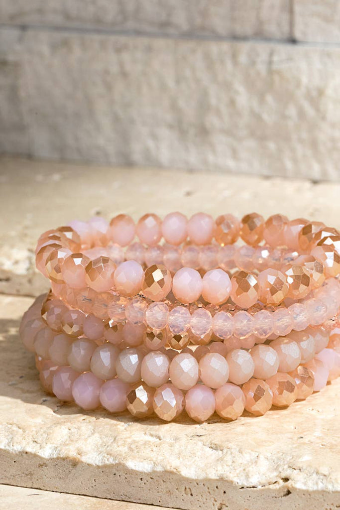 Glow Getter 9-Piece Glass Bead Bracelet Set-240 Jewelry-Urbanista-Hello Friends Boutique-Woman's Fashion Boutique Located in Traverse City, MI
