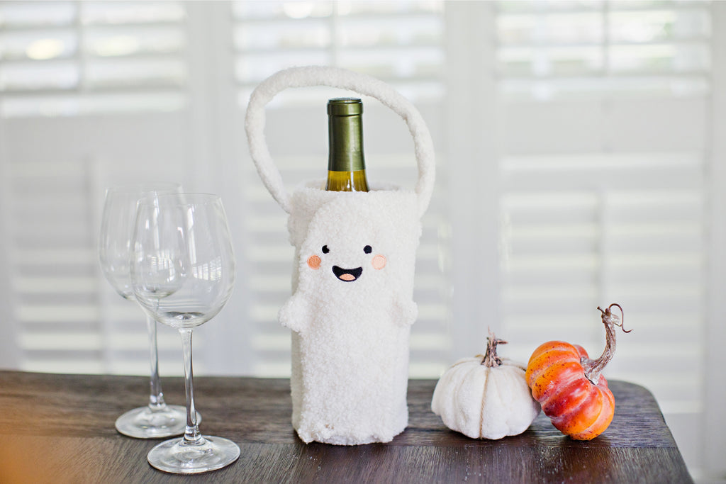 Ghost Sherpa Wine Bottle Gift Bag-300 Treats/Gift-Pearhead-Hello Friends Boutique-Woman's Fashion Boutique Located in Traverse City, MI