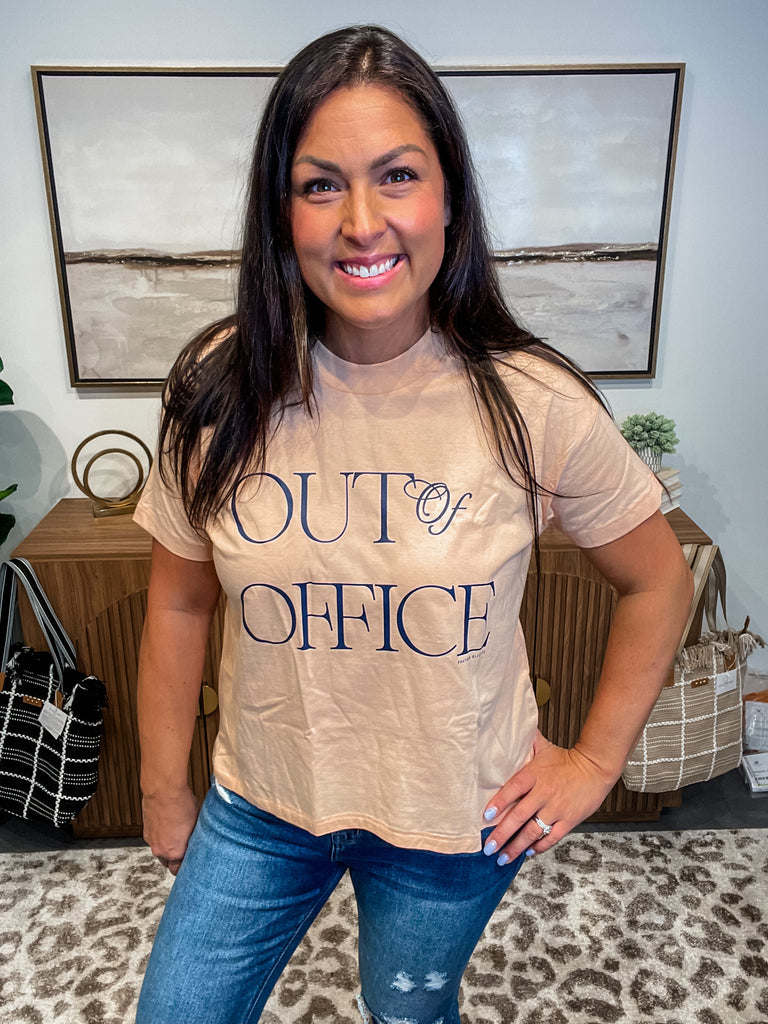 Out Of Office Tee (S-2XL)-130 Graphic Tees-Southern Bliss Company-Hello Friends Boutique-Woman's Fashion Boutique Located in Traverse City, MI