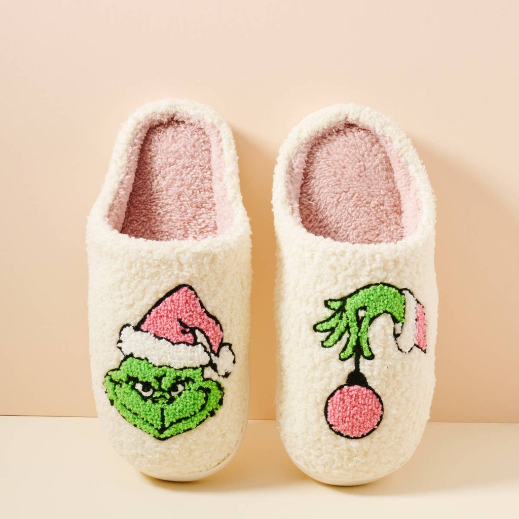 Christmas Monster Slippers-250 Shoes-faire - Lilla Haven-Hello Friends Boutique-Woman's Fashion Boutique Located in Traverse City, MI