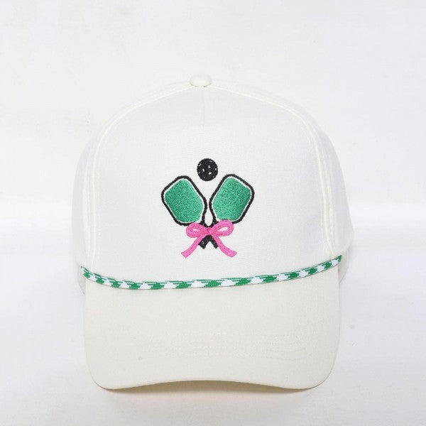 Pickleball Paddles with Bow Cap-280 Other Accessories-Judson-Hello Friends Boutique-Woman's Fashion Boutique Located in Traverse City, MI