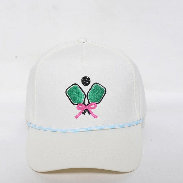 Pickleball Paddles with Bow Cap-280 Other Accessories-Judson-Hello Friends Boutique-Woman's Fashion Boutique Located in Traverse City, MI
