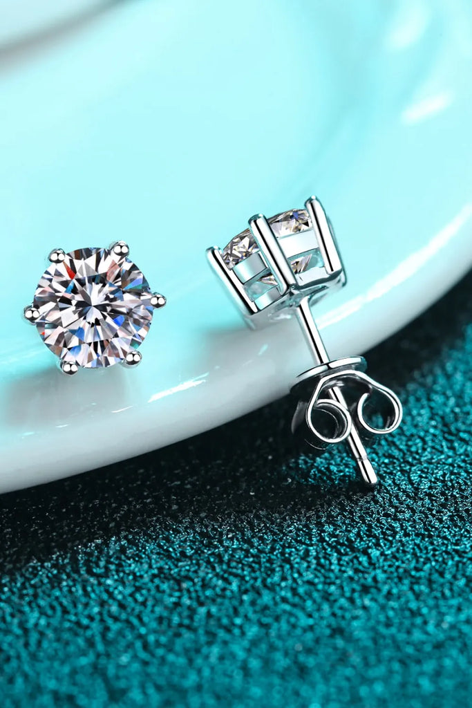 Endless Cheer Moissanite Stud Earrings-240 Jewelry-Trendsi-Hello Friends Boutique-Woman's Fashion Boutique Located in Traverse City, MI