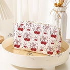 Cherry Bows Corduroy Make Up Pouch-260 Bags-Judson-Hello Friends Boutique-Woman's Fashion Boutique Located in Traverse City, MI