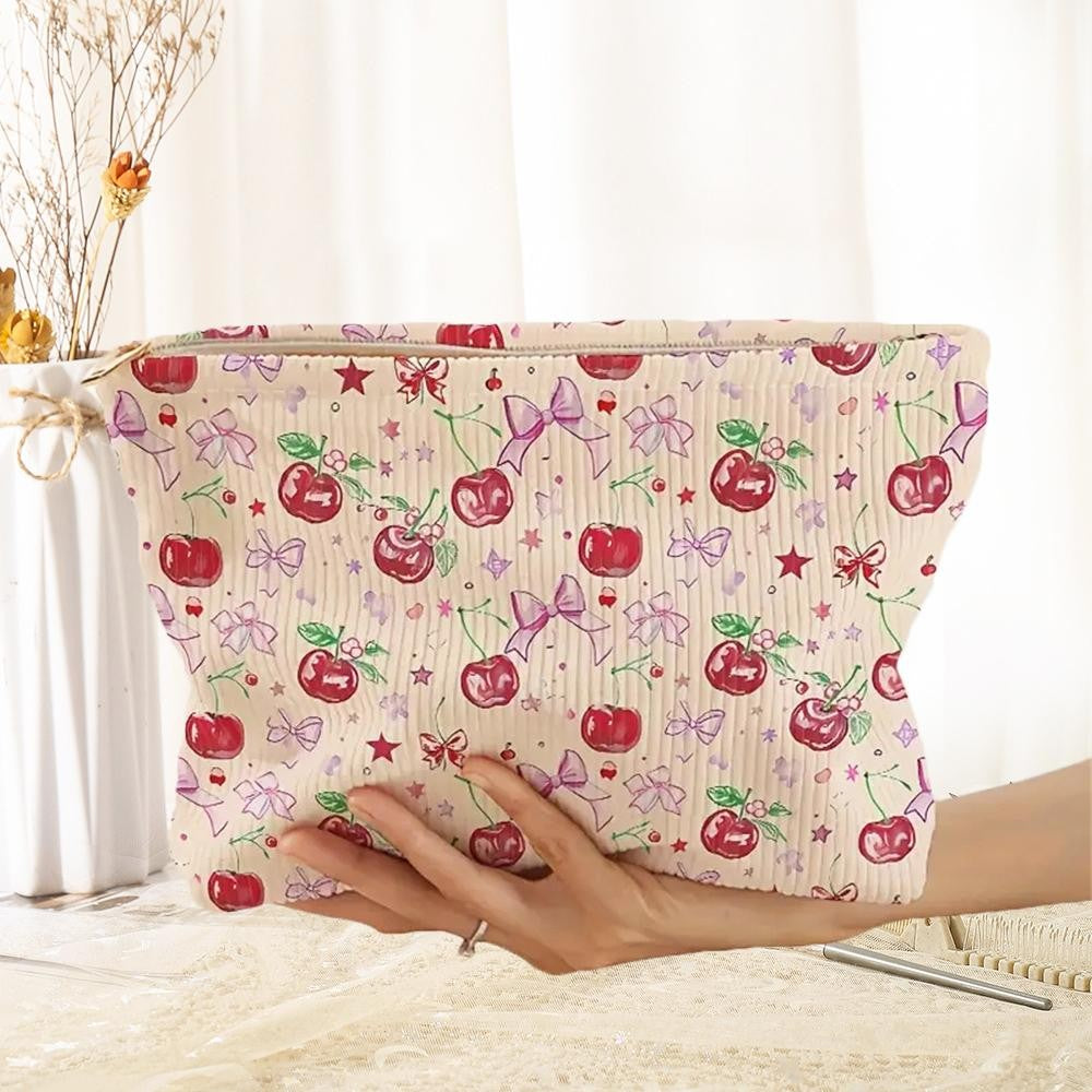 Corduroy Bows, Cherries, & Stars Pouch-260 Bags-Judson-Hello Friends Boutique-Woman's Fashion Boutique Located in Traverse City, MI