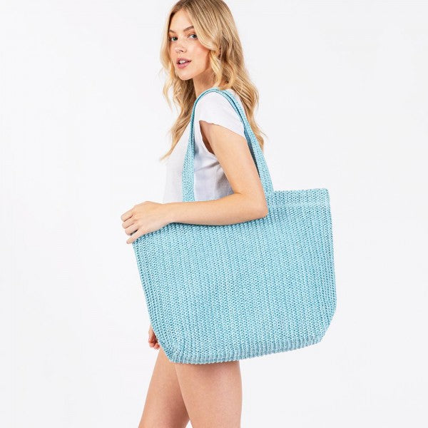 Woven Straw Tote Bag-260 Bags-Judson-Hello Friends Boutique-Woman's Fashion Boutique Located in Traverse City, MI