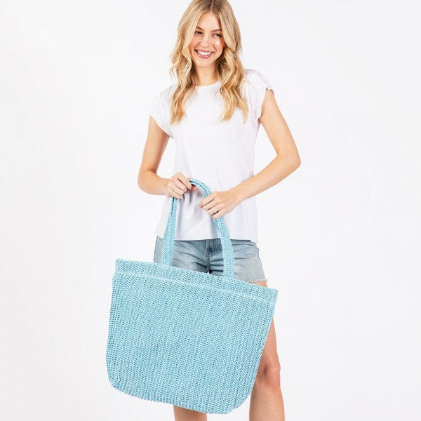 Woven Straw Tote Bag-260 Bags-Judson-Hello Friends Boutique-Woman's Fashion Boutique Located in Traverse City, MI