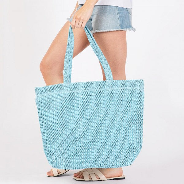 Woven Straw Tote Bag-260 Bags-Judson-Hello Friends Boutique-Woman's Fashion Boutique Located in Traverse City, MI