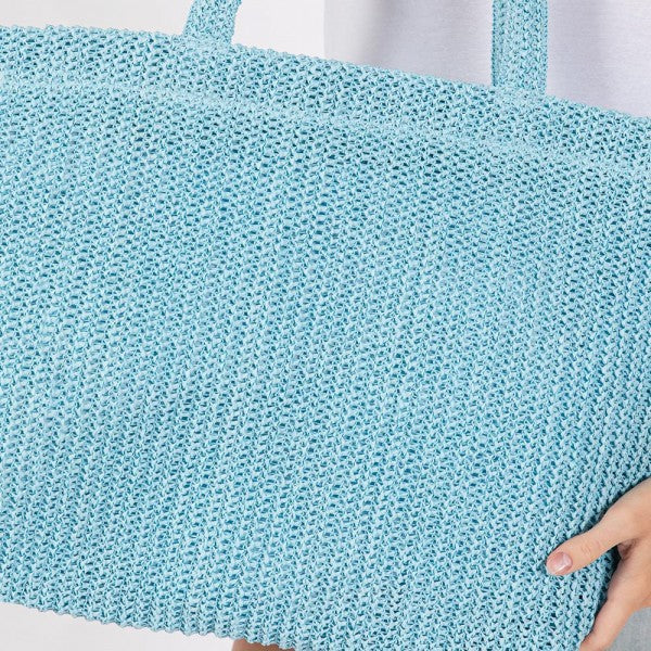 Woven Straw Tote Bag-260 Bags-Judson-Hello Friends Boutique-Woman's Fashion Boutique Located in Traverse City, MI