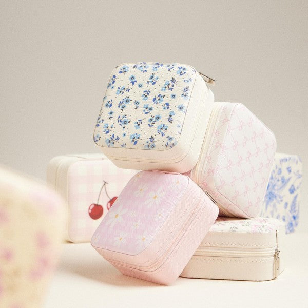 Blue Floral Print Travel Jewelry Box-300 Treats/Gift-Judson-Hello Friends Boutique-Woman's Fashion Boutique Located in Traverse City, MI