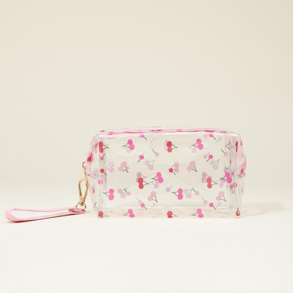 Clear Fruit Print Travel Pouch (7 x 4)-260 Bags-Judson-Hello Friends Boutique-Woman's Fashion Boutique Located in Traverse City, MI
