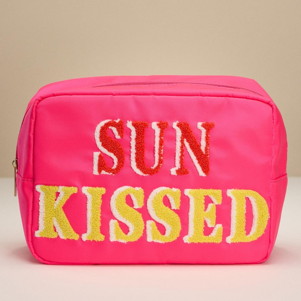 SUN KISSED Chenille Patch Pouch-260 Bags-Judson-Hello Friends Boutique-Woman's Fashion Boutique Located in Traverse City, MI