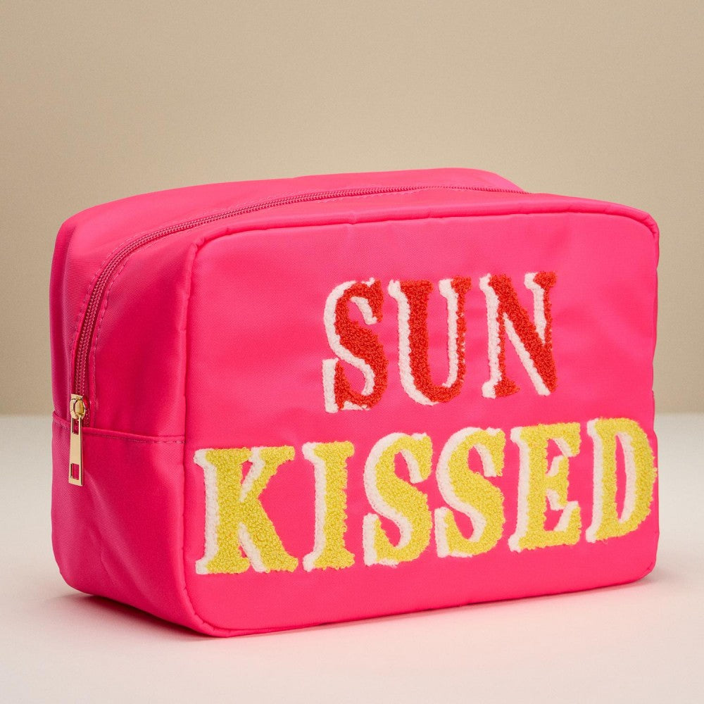 SUN KISSED Chenille Patch Pouch-260 Bags-Judson-Hello Friends Boutique-Woman's Fashion Boutique Located in Traverse City, MI
