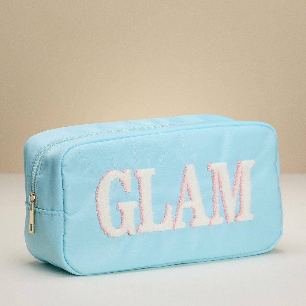 GLAM Chenille Patch Nylon Pouch-260 Bags-Judson-Hello Friends Boutique-Woman's Fashion Boutique Located in Traverse City, MI