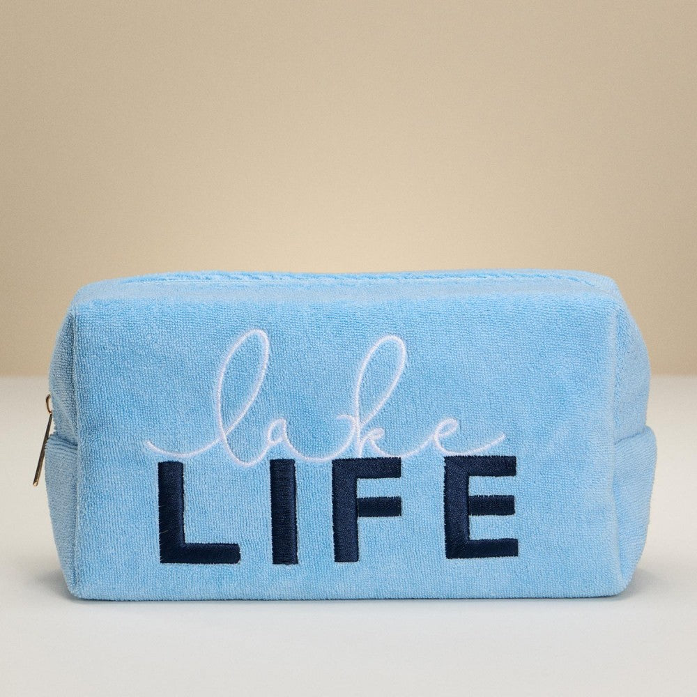 Lake Life Embroidered Pouch-260 Bags-Judson-Hello Friends Boutique-Woman's Fashion Boutique Located in Traverse City, MI