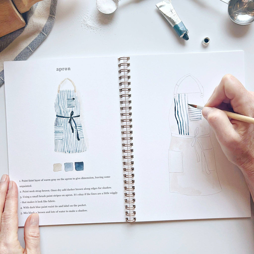 Bake & Paint Watercolor Workbook-300 Treats/Gift-emily lex studio-Hello Friends Boutique-Woman's Fashion Boutique Located in Traverse City, MI