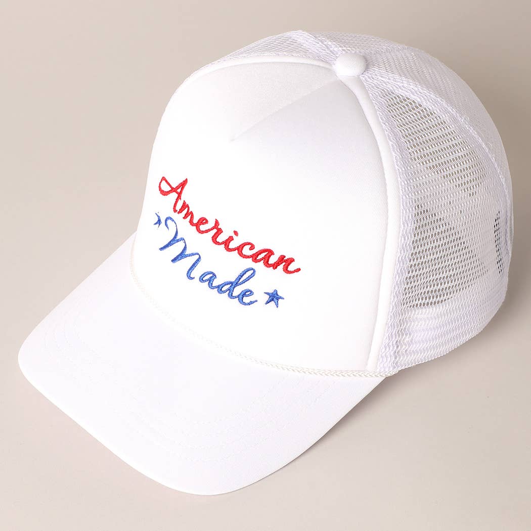 American Made Trucker Hat-280 Other Accessories-Fashion City-Hello Friends Boutique-Woman's Fashion Boutique Located in Traverse City, MI