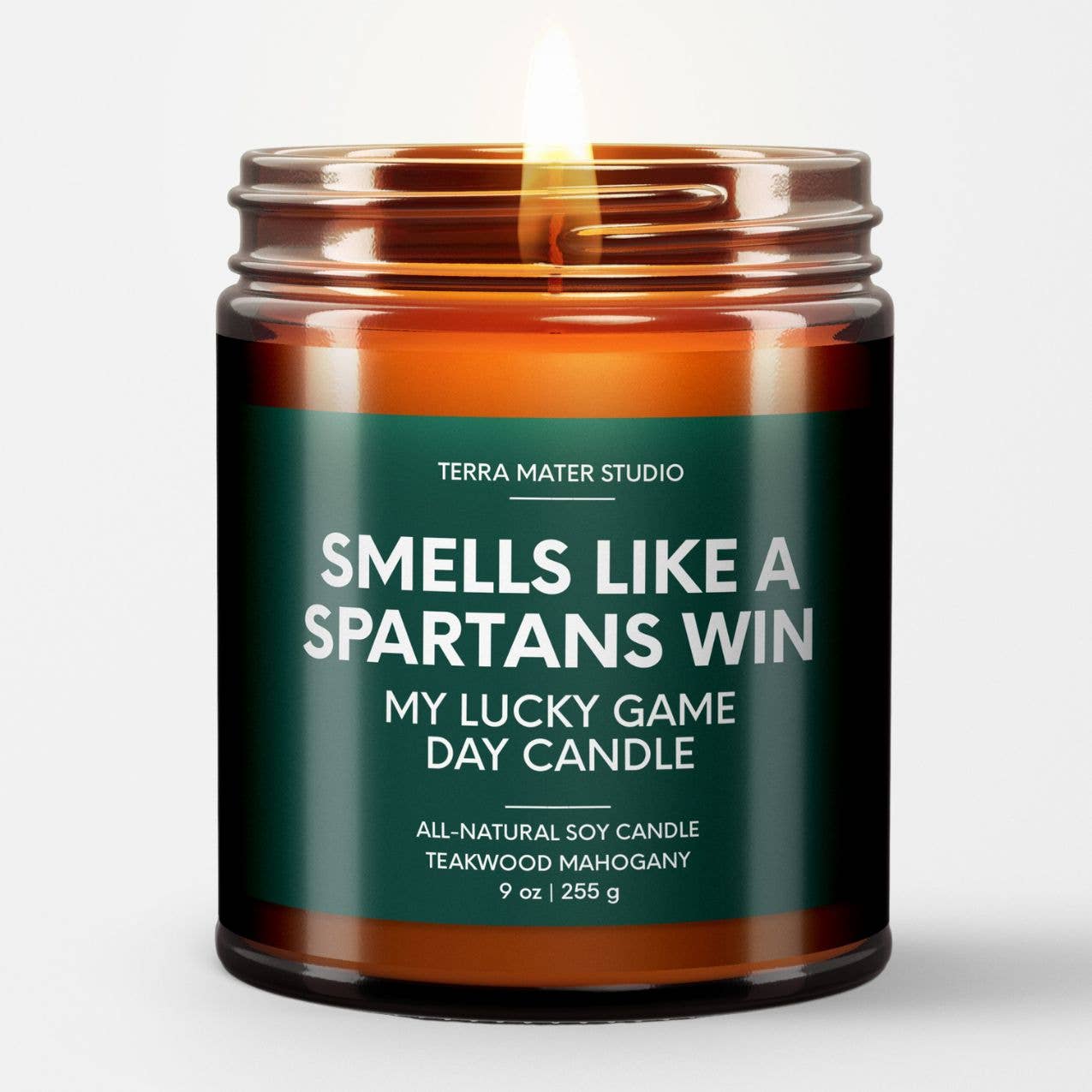 Spartans Win Game Day Candle-300 Treats/Gift-Terra Mater Studio LLC-Hello Friends Boutique-Woman's Fashion Boutique Located in Traverse City, MI