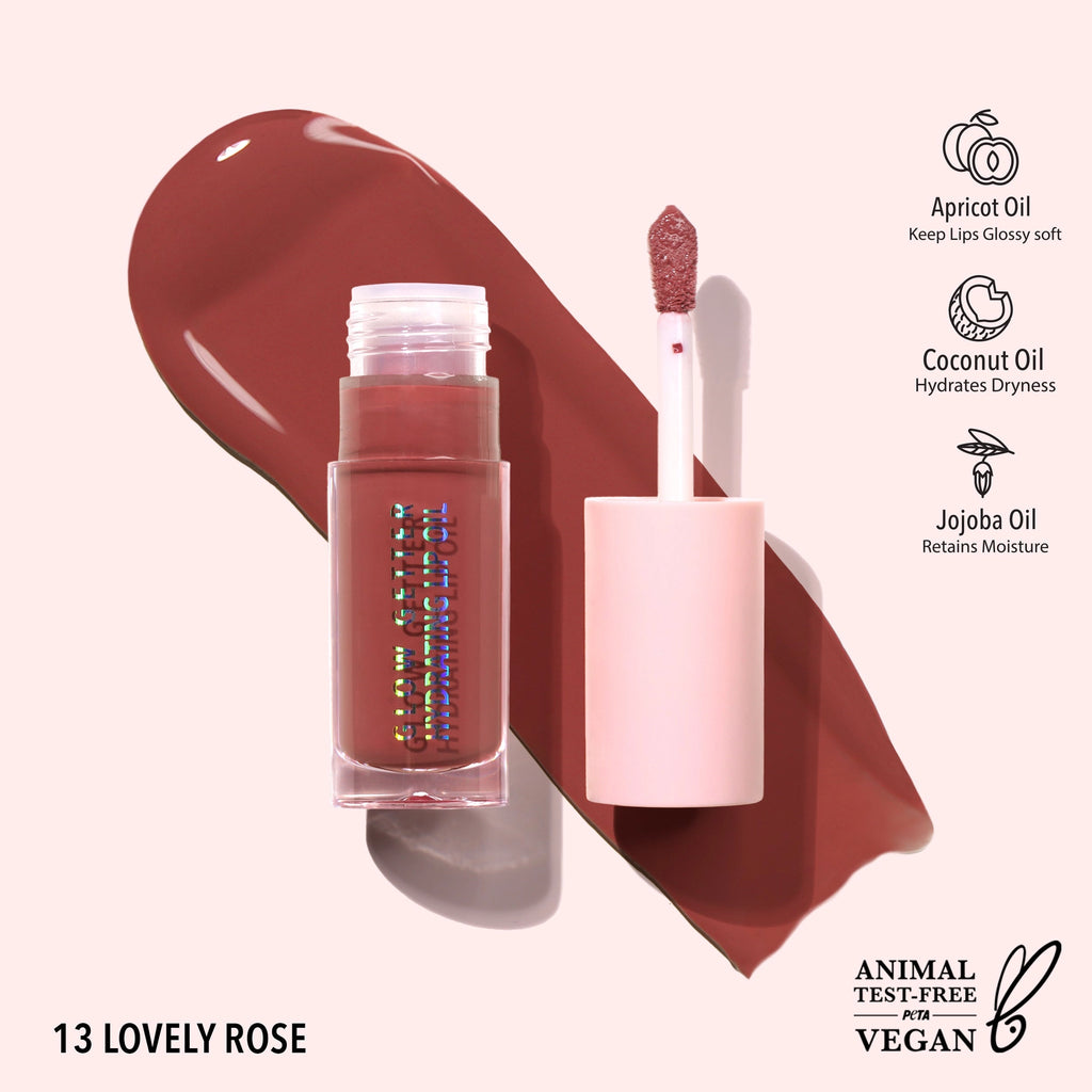 Glow Getter Hydrating Lip Oil (013, Lovely Rose)-290 Beauty-MOIRA COSMETICS-Hello Friends Boutique-Woman's Fashion Boutique Located in Traverse City, MI